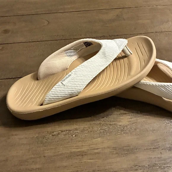 HEYDUDE Meg Flip Sandals Panama White Womens Size 8 Lightweight Comfort - Picture 7 of 7
